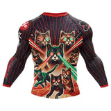 Cat Laser Eyes BJJ Rash Guard XMARTIAL