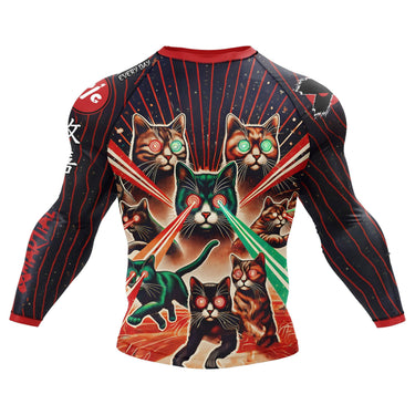 Cat Laser Eyes BJJ Rash Guard XMARTIAL