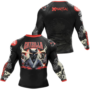 Cat Laser Eyes BJJ Rash Guard XMARTIAL