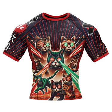 Cat Laser Eyes BJJ Rash Guard XMARTIAL