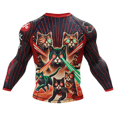 Cat Laser Eyes BJJ Rash Guard XMARTIAL