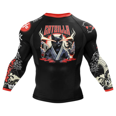 Cat Laser Eyes BJJ Rash Guard XMARTIAL