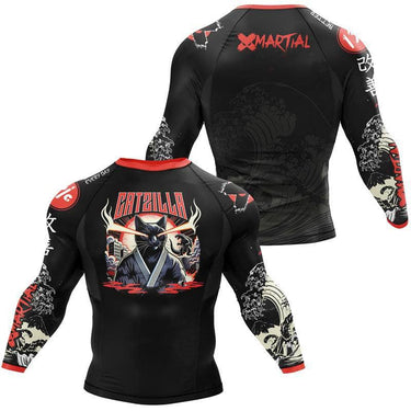 Cat Laser Eyes BJJ Rash Guard XMARTIAL