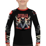 Cat Laser Eyes Kids BJJ Rash Guard XMARTIAL
