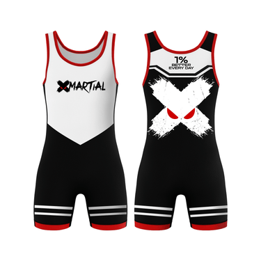 Red Clean Grip Wrestling Singlet XMARTIAL