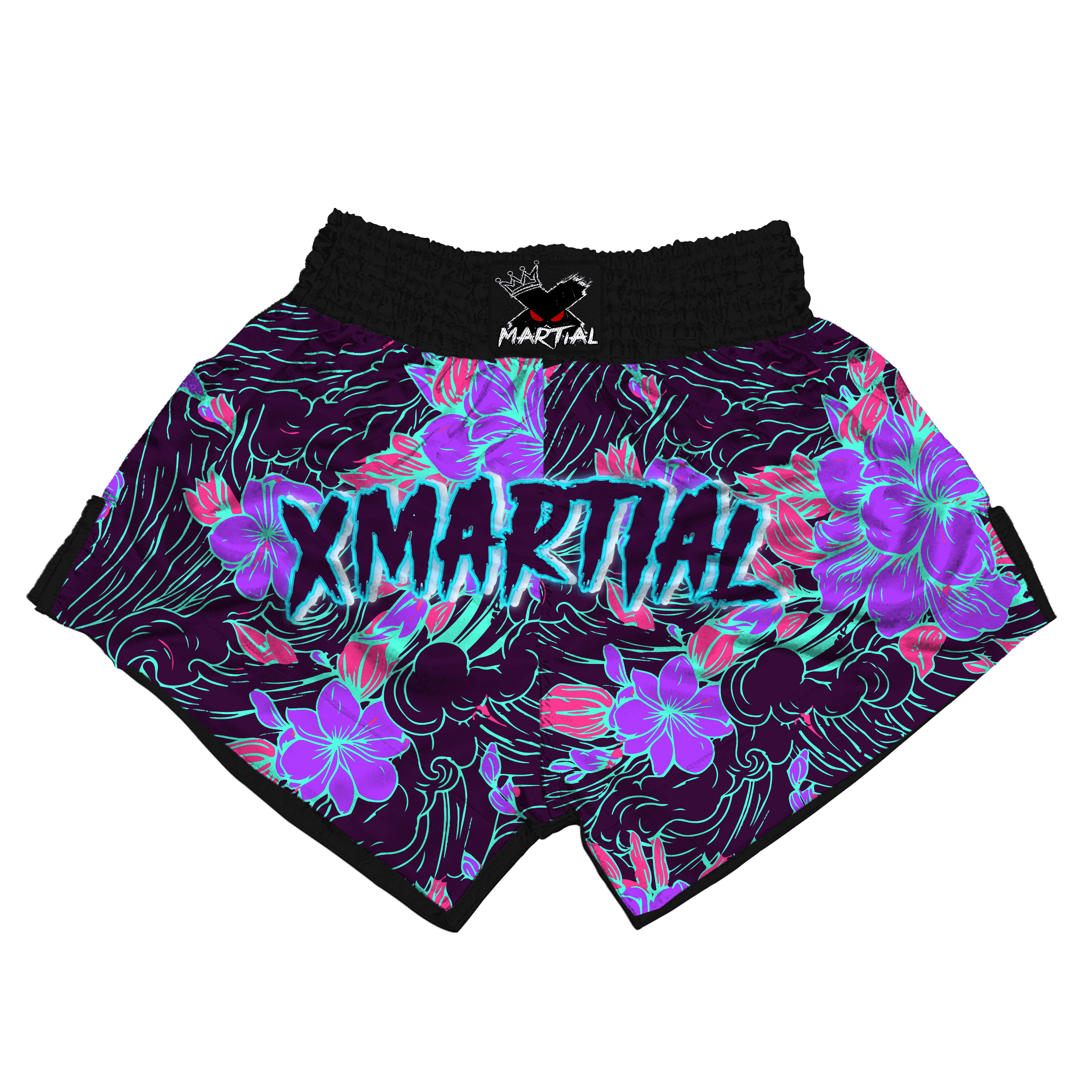 Cherry Blossom Sakura Print Muay Thai Boxing Shorts