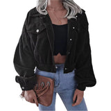 Corduroy Vintage Women's Bomber Jacket XMARTIAL