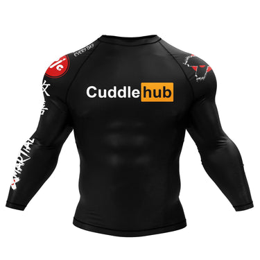 CuddleHub Long Sleeve Black Compression Shirt XMARTIAL