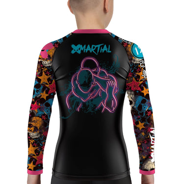 Deadly Hug Kids BJJ Rash Guard XMARTIAL