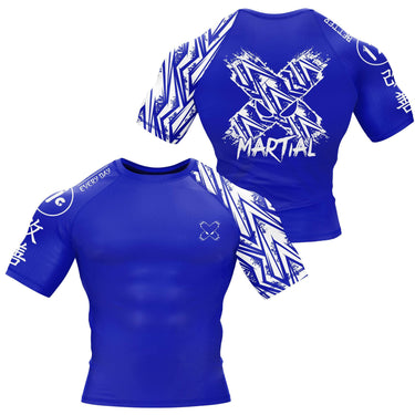 Full Minimalist Blue Compression Shirt XMARTIAL