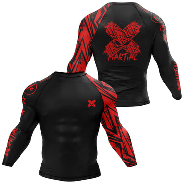 Full Minimalist Long Sleeve Black Compression Shirt XMARTIAL