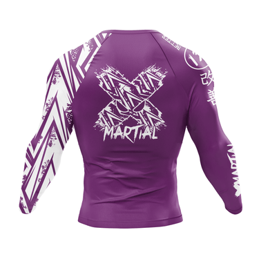 Full Minimalist Long Sleeve Purple Compression Shirt XMARTIAL