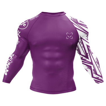 Full Minimalist Long Sleeve Purple Compression Shirt XMARTIAL