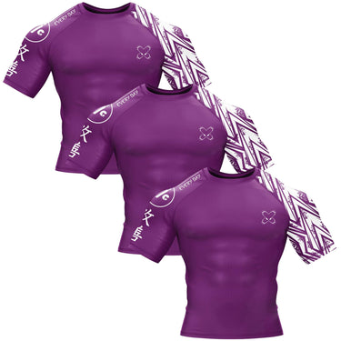 Full Minimalist Purple Compression Shirt XMARTIAL