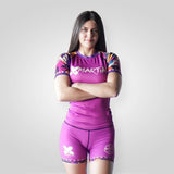 Funky Camo Fight Team Women's BJJ Rash Guard XMARTIAL