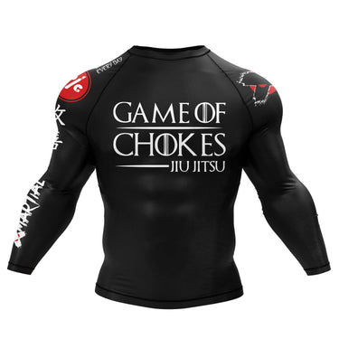 Game of Chokes Long Sleeve Black Compression Shirt XMARTIAL