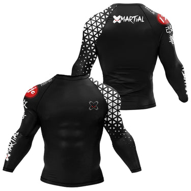 Grappler Long Sleeve Black Compression Shirt XMARTIAL