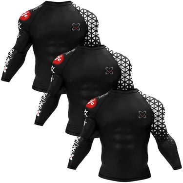 Grappler Long Sleeve Black Compression Shirt XMARTIAL
