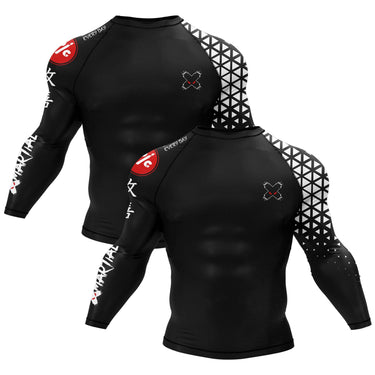 Grappler Long Sleeve Black Compression Shirt XMARTIAL