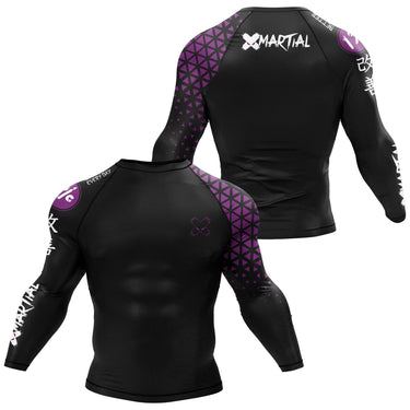 Grappler Long Sleeve Purple Compression Shirt XMARTIAL