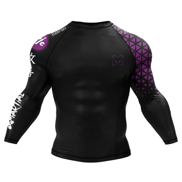 Grappler Long Sleeve Purple Compression Shirt XMARTIAL