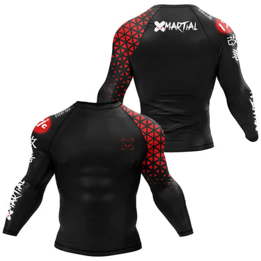 Grappler Long Sleeve Red Compression Shirt XMARTIAL