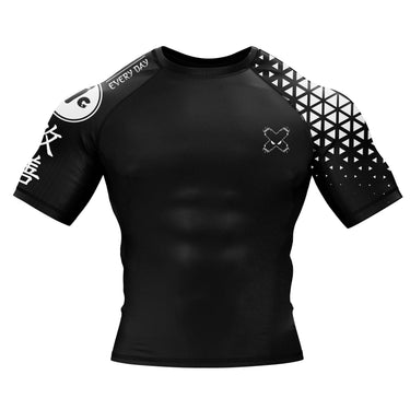 Grappler White/Black Compression Shirt XMARTIAL