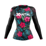 Hibiscus Queen Women's BJJ Rash Guard XMARTIAL