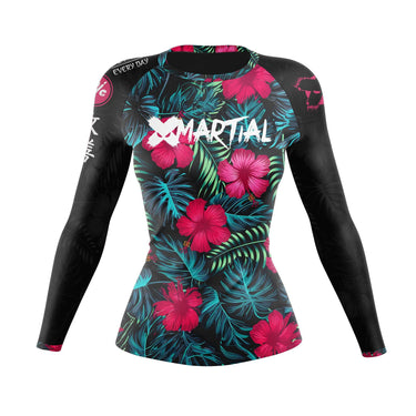 Hibiscus Queen Women's BJJ Rash Guard XMARTIAL