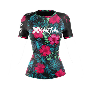 Hibiscus Queen Women's BJJ Rash Guard XMARTIAL