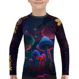 Indigo Mushroom Kids Rash Guard XMARTIAL