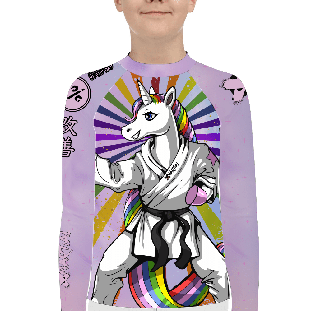 Jitsunicorn Kids BJJ Rash Guard XMARTIAL