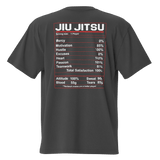 Jiu Jitsu Shirt Oversized Nutrition Label XMARTIAL