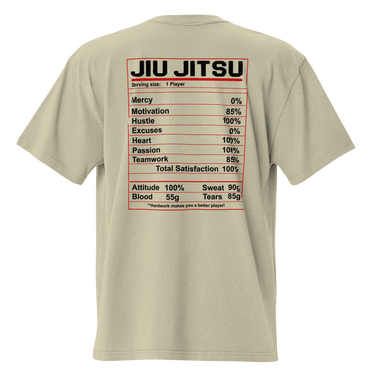 Jiu Jitsu Shirt Oversized Nutrition Label XMARTIAL