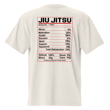Jiu Jitsu Shirt Oversized Nutrition Label XMARTIAL