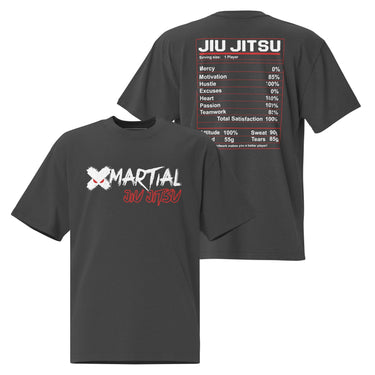 Jiu Jitsu Shirt Oversized Nutrition Label XMARTIAL