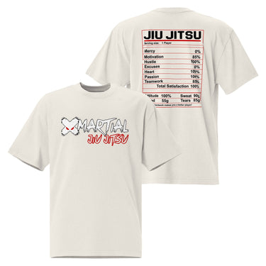 Jiu Jitsu Shirt Oversized Nutrition Label XMARTIAL