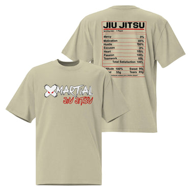 Jiu Jitsu Shirt Oversized Nutrition Label XMARTIAL