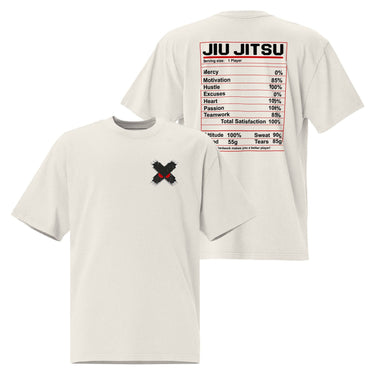 Jiu Jitsu Shirt Oversized Nutrition Label XMARTIAL