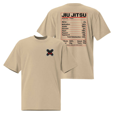 Jiu Jitsu Shirt Oversized Nutrition Label XMARTIAL