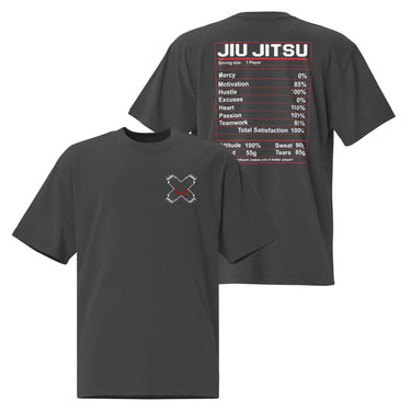 Jiu Jitsu Shirt Oversized Nutrition Label XMARTIAL