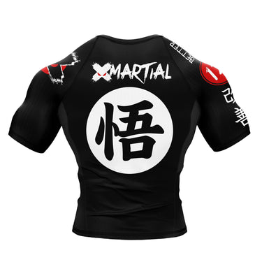 Kanji Black BJJ Rash Guard XMARTIAL