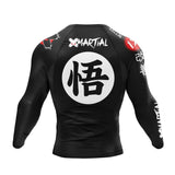 Kanji Black BJJ Rash Guard XMARTIAL