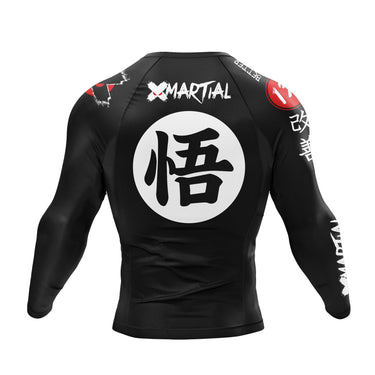 Kanji Black BJJ Rash Guard XMARTIAL
