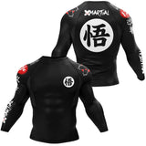 Kanji Black BJJ Rash Guard XMARTIAL