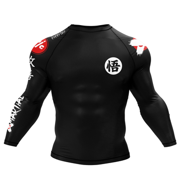 Kanji Black BJJ Rash Guard XMARTIAL