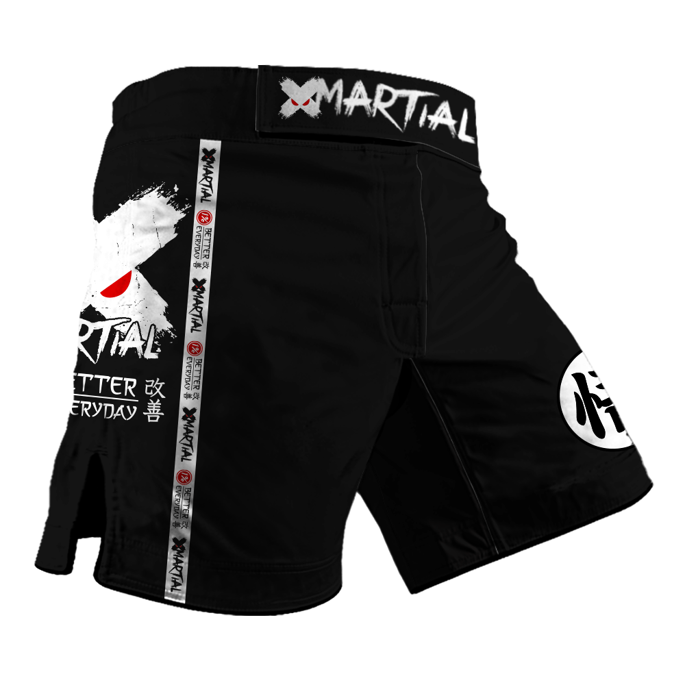 Kanji Kid's Black 2.0 Hybrid BJJ/MMA Shorts XMARTIAL