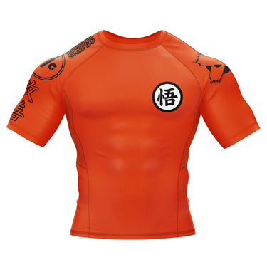 Kanji Orange BJJ Rash Guard XMARTIAL