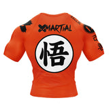 Kanji Orange BJJ Rash Guard XMARTIAL