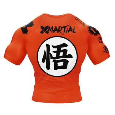 Kanji Orange BJJ Rash Guard XMARTIAL